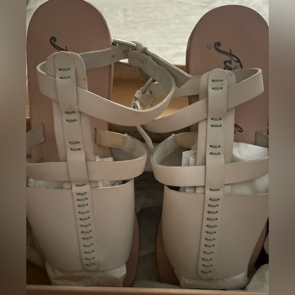 Free People Women's Long Weekend Sandals Off White - Picture 6 of 9